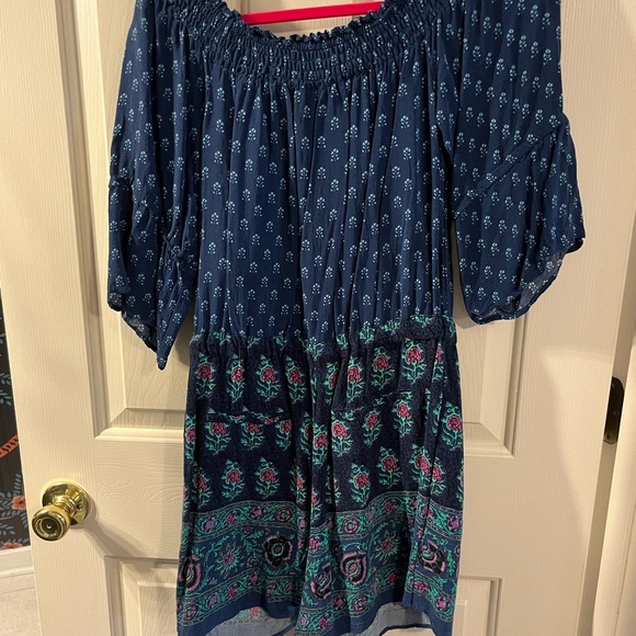 Anthropologie off shoulder tie front romper S - Picture 3 of 3